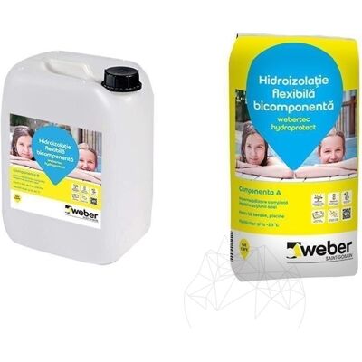 PIATRAONLINE Hidroizolatie Weber.Tec Hydroprotect Kit (Sac 20 kg + Bidon 10 kg) PIATRAONLINE Hidroizolatie Weber.Tec Hydroprotect Kit (Sac 20 kg + Bidon 10 kg)