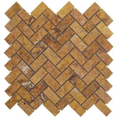 PIATRAONLINE Mozaic Travertin Peach Chevron Polisat, 2.5 x 5 cm PIATRAONLINE Mozaic Travertin Peach Chevron Polisat, 2.5 x 5 cm