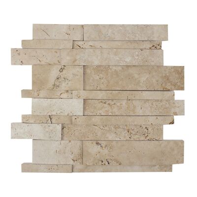 PIATRAONLINE Mozaic Travertin Classic 3D Wall Polisat PIATRAONLINE Mozaic Travertin Classic 3D Wall Polisat