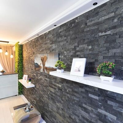 PIATRAONLINE Panel Marmura Catania Black 15 x 60cm PIATRAONLINE Panel Marmura Catania Black 15 x 60cm