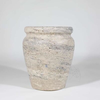 PIATRAONLINE Vaza Decorativa Autograth-Roma Travertin Silver, 30 x 25 x 25 cm PIATRAONLINE Vaza Decorativa Autograth-Roma Travertin Silver, 30 x 25 x 25 cm