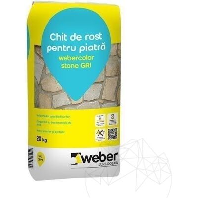 Chit Rosturi Piatra Naturala - Weber Color Stone Gri, 20 kg Chit Rosturi Piatra Naturala - Weber Color Stone Gri, 20 kg