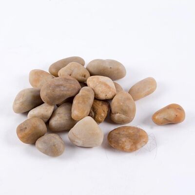 PIATRAONLINE Pebble Yellow Polished Sac, 20 Kg PIATRAONLINE Pebble Yellow Polished Sac, 20 Kg