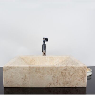 PIATRAONLINE Chiuveta Arco marmura Cappucino SS-30, 45 x 45 x 12 cm PIATRAONLINE Chiuveta Arco marmura Cappucino SS-30, 45 x 45 x 12 cm