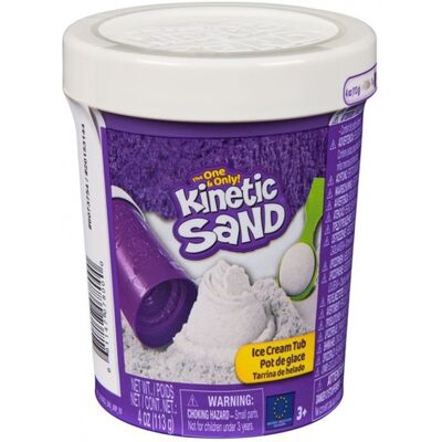 Kinetic Sand înghețată albă într-un tub Kinetic Sand înghețată albă într-un tub