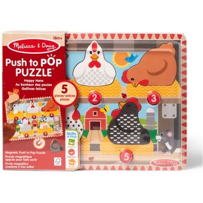 Melissa & Doug Lemn puzzle cu găini săltărețe Melissa & Doug Lemn puzzle cu găini săltărețe