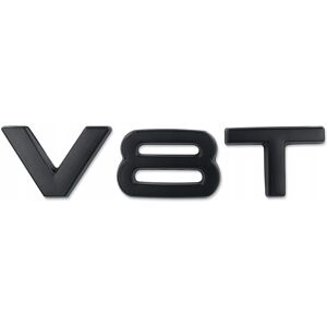 Insignă autoadezivă AUDI V8T 8.4x1.9 cm Negru Insignă autoadezivă AUDI V8T 8.4x1.9 cm Negru
