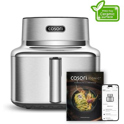 Cosori Iconic Single 6,2 L, ceramică - oțel inoxidabil - Frigider cu aer cald Cosori Iconic Single 6,2 L, ceramică - oțel inoxidabil - Frigider cu aer cald