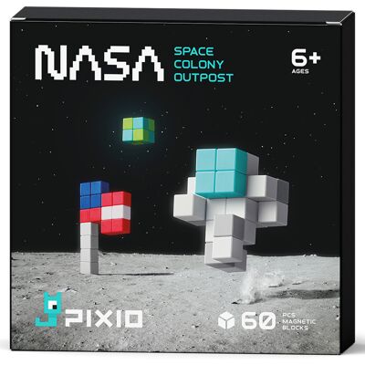 Fuego PIXIO NASA - Set de construcție magnetic pentru colonie spațială Fuego PIXIO NASA - Set de construcție magnetic pentru colonie spațială