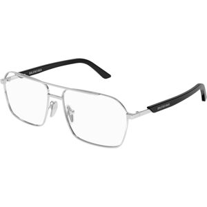 Ochelari Rectangulari Argintiu și Negru - 001 - Unisex - Balenciaga Ochelari Rectangulari Argintiu și Negru - 001 - Unisex - Balenciaga
