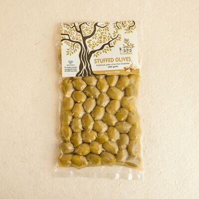 Kapa Olive Farm Măsline verzi usturoi 400g Kapa Olive Farm Măsline verzi usturoi 400g
