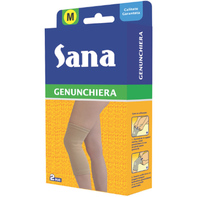 SARAH FARM-MED IMPEX SRL Genunchiera elastica Sana, 2 bucati, L SARAH FARM-MED IMPEX SRL Genunchiera elastica Sana, 2 bucati, L