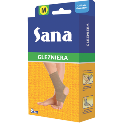 SARAH FARM-MED IMPEX SRL SANA Glezniera elastica, 2 bucati, marimea M SARAH FARM-MED IMPEX SRL SANA Glezniera elastica, 2 bucati, marimea M