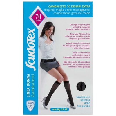 SCUDOTEX Ciorapi compresivi pana la genunchi 70 DEN - Nero, S SCUDOTEX Ciorapi compresivi pana la genunchi 70 DEN - Nero, S