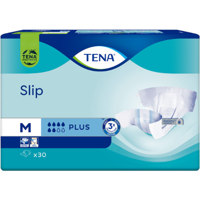 Scutece pentru adulti Slip Plus, medium, 30 bucati, Tena Scutece pentru adulti Slip Plus, medium, 30 bucati, Tena