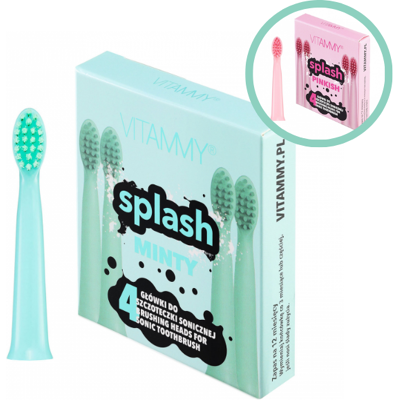 Set 4 rezerve periuta de dinti VITAMMY Splash, Verde Set 4 rezerve periuta de dinti VITAMMY Splash, Verde