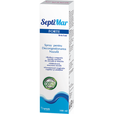 VIVA PHARMA Septimar forte spray cu apa de mare 3 ani+, 100 ml VIVA PHARMA Septimar forte spray cu apa de mare 3 ani+, 100 ml
