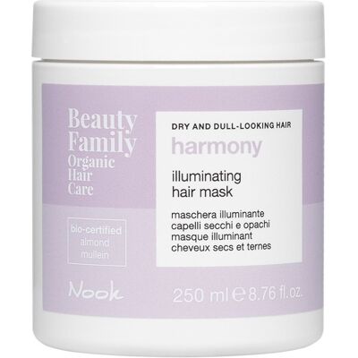Mască Organică Pentru Hidratarea Părului Tern Și Lipsit De Strălucire Nook Beauty Family Harmony Illuminating Hair Mask 250ml Mască Organică Pentru Hidratarea Părului Tern Și Lipsit De Strălucire Nook Beauty Family Harmony Illuminating Hair Mask 250ml