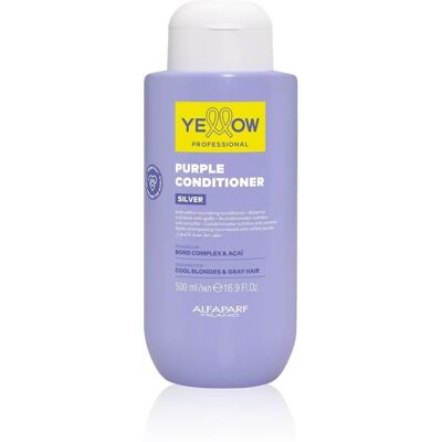 Yellow Silver Purple Conditioner 500ml – Balsam Violet Nutritiv pentru Păr Blond Rece sau Grizonat - Catifelare Instantă și Corectare a Reflexelor Yellow Silver Purple Conditioner 500ml – Balsam Violet Nutritiv pentru Păr Blond Rece sau Grizonat - Catifelare Instantă și Corectare a Reflexelor