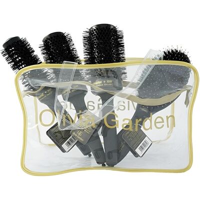 Olivia Garden Set de 4 Perii De Păr Expert Blowout Shine Black Label (25+35+45+55) Olivia Garden Set de 4 Perii De Păr Expert Blowout Shine Black Label (25+35+45+55)