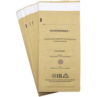 Pauco Pungi Sterilizare Instrumente pentru Sterilizare din Hartie 75x150 mm 100 Buc, Faceshowes Pauco Pungi Sterilizare Instrumente pentru Sterilizare din Hartie 75x150 mm 100 Buc, Faceshowes