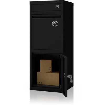 Domator24 Cutie metalică pentru colete și scrisori, de exterior, cu încuietoare, negru: Paczkobox PAT Domator24 Cutie metalică pentru colete și scrisori, de exterior, cu încuietoare, negru: Paczkobox PAT