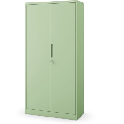 Domator24 Dulap metalic multifuncțional cu bară verde pastel, 900x1850x450 mm: DAWID Fresh Style Domator24 Dulap metalic multifuncțional cu bară verde pastel, 900x1850x450 mm: DAWID Fresh Style