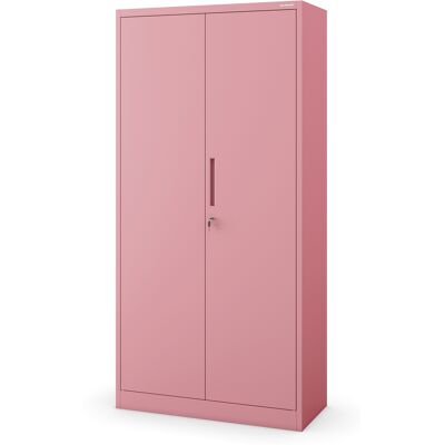 Domator24 Dulap metalic multifuncțional cu bară roz pudrat, 900x1850x450 mm: DAWID Fresh Style Domator24 Dulap metalic multifuncțional cu bară roz pudrat, 900x1850x450 mm: DAWID Fresh Style