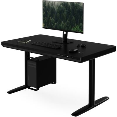 Domator24 Birou electric sit-stand cu sertar și încărcător wireless Qi negru, 1200 mm: ELLIS Domator24 Birou electric sit-stand cu sertar și încărcător wireless Qi negru, 1200 mm: ELLIS