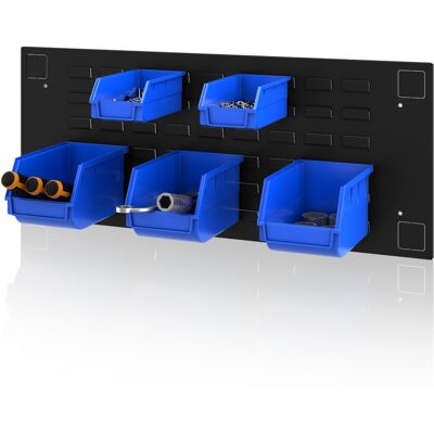 Domator24 Panou perforat pentru recipiente posterior negru, 834x342x10 mm: accesorii pentru MEGAN Domator24 Panou perforat pentru recipiente posterior negru, 834x342x10 mm: accesorii pentru MEGAN
