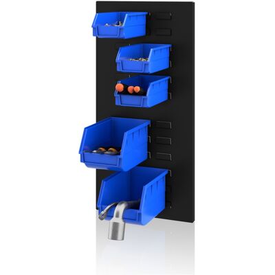 Domator24 Panou perforat pentru recipiente lateral negru, 334x684x18 mm: accesorii pentru MEGAN Domator24 Panou perforat pentru recipiente lateral negru, 334x684x18 mm: accesorii pentru MEGAN