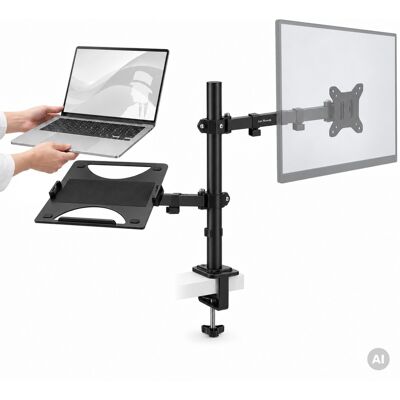 Domator24 Suport pentru monitor și laptop 2 în 1 negru: MARK Domator24 Suport pentru monitor și laptop 2 în 1 negru: MARK