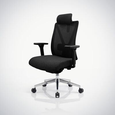 Domator24 Scaun de birou ergonomic negru cu plasă VECTOR Domator24 Scaun de birou ergonomic negru cu plasă VECTOR
