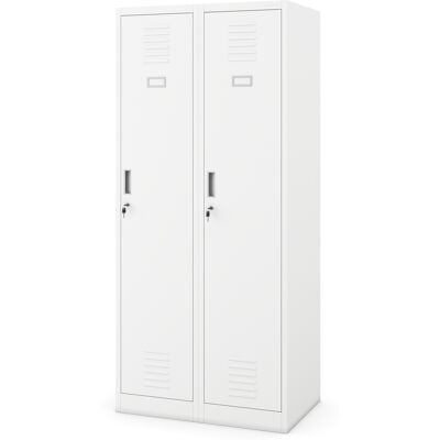 Domator24 Dulap social cu patru compartimente KACPER, 800 x 1800 x 500 mm, albă Domator24 Dulap social cu patru compartimente KACPER, 800 x 1800 x 500 mm, albă