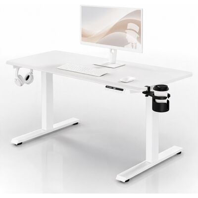 Domator24 Birou electric cu reglare a înălțimii ergonomic alb,1400x700 mm: ARIA Domator24 Birou electric cu reglare a înălțimii ergonomic alb,1400x700 mm: ARIA