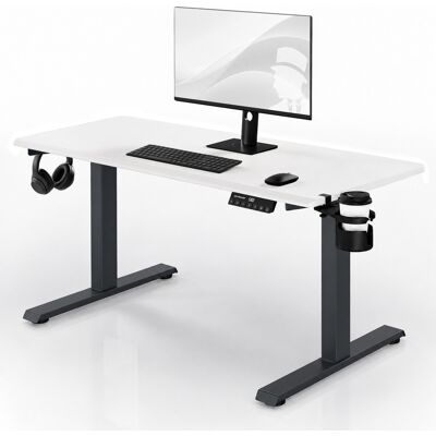 Domator24 Birou electric cu reglare pe înălțime ergonomic antracit-alb, 1400x700 mm: ARIA Domator24 Birou electric cu reglare pe înălțime ergonomic antracit-alb, 1400x700 mm: ARIA