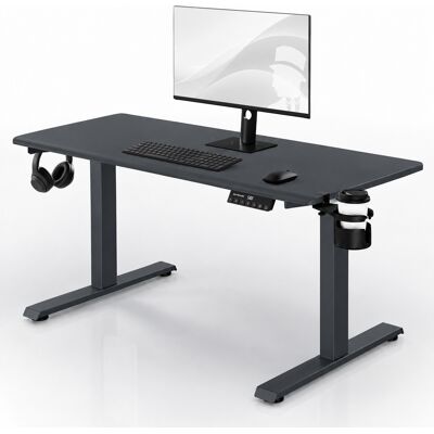 Domator24 Birou electric cu reglare pe înălțime ergonomic antracit,1400x700 mm: ARIA Domator24 Birou electric cu reglare pe înălțime ergonomic antracit,1400x700 mm: ARIA