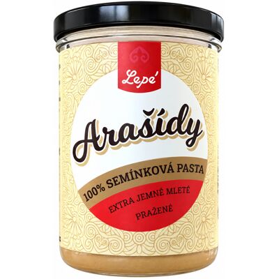 Unt de arahide Lepé 400 g – pastă fină 100% Unt de arahide Lepé 400 g – pastă fină 100%