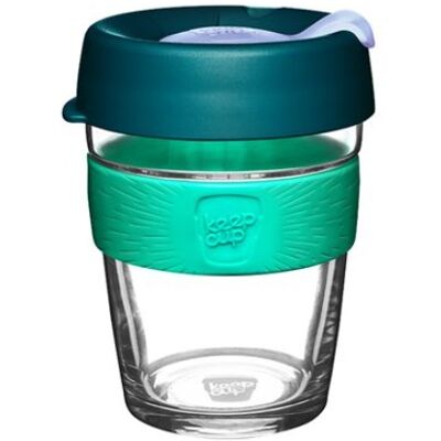 KeepCup 12oz Brew Sticlă Temperată Negru - Ceașcă KeepCup 12oz Brew Sticlă Temperată Negru - Ceașcă