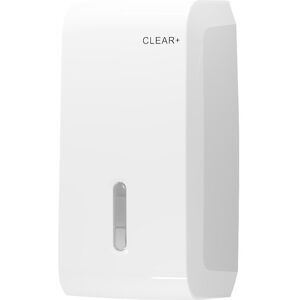 CWS Dispenser de hârtie igienică Clear+, pentru extragerea de foi individuale, plastic, alb CWS Dispenser de hârtie igienică Clear+, pentru extragerea de foi individuale, plastic, alb