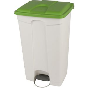 Probbax Coș cu pedală, volum 90 l, lăț. x î. x ad. 505 x 790 x 410 mm, alb, capac verde Probbax Coș cu pedală, volum 90 l, lăț. x î. x ad. 505 x 790 x 410 mm, alb, capac verde