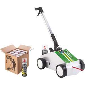 Ampere Set cărucior pentru marcarea podelelor, cărucior pentru trasat marcaje cu 12 tuburi Traffic Paint, roșu, incl. accesorii Ampere Set cărucior pentru marcarea podelelor, cărucior pentru trasat marcaje cu 12 tuburi Traffic Paint, roșu, incl. accesorii