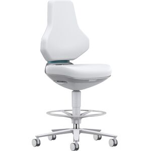 bimos Scaun rotativ de lucru pentru cameră sterilă TEXON, cu role cu frână la așezare + inel de rezemare, interval de reglare a înălțimii 570 - 810 mm bimos Scaun rotativ de lucru pentru cameră sterilă TEXON, cu role cu frână la așezare + inel de rezemare, interval de reglare a înălțimii 570 - 810 mm