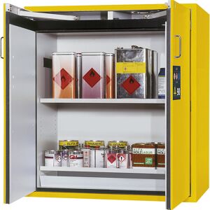 asecos Dulap rezistent la incendiu pentru substanțe periculoase tip 90, cu 2 uși, î. x lăț. x ad. exterioară 1298 x 1200 x 615 mm, galben, vopsit în c asecos Dulap rezistent la incendiu pentru substanțe periculoase tip 90, cu 2 uși, î. x lăț. x ad. exterioară 1298 x 1200 x 615 mm, galben, vopsit în c