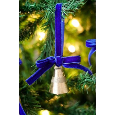 Aberto Design Ornament de brad de Crăciun, BSY238, 5x12 cm, Catifea, Albastru Aberto Design Ornament de brad de Crăciun, BSY238, 5x12 cm, Catifea, Albastru