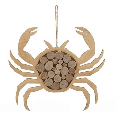Decoratiune suspendabila Crab, Mauro Ferretti, 35x2x31 cm, lemn de tanoak/placaj, natural Decoratiune suspendabila Crab, Mauro Ferretti, 35x2x31 cm, lemn de tanoak/placaj, natural