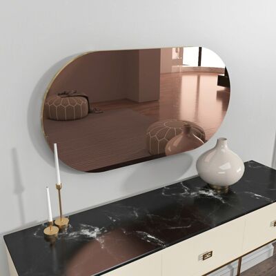 Oglinda Riors de Hanah Home - Bronz, Auriu - Oglinda Oglinda Riors de Hanah Home - Bronz, Auriu - Oglinda