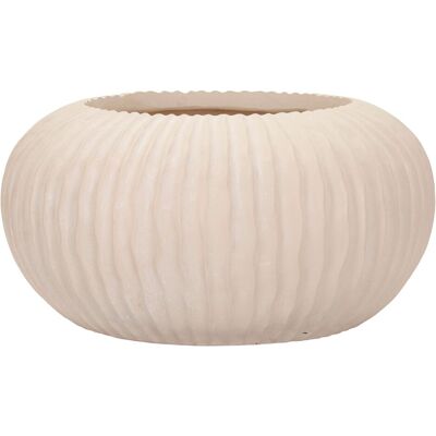 Vaza decorativa Mist, Mauro Ferretti, 35x18 cm, oxid de magneziu, crem Vaza decorativa Mist, Mauro Ferretti, 35x18 cm, oxid de magneziu, crem