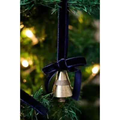 Aberto Design Ornament de brad de Crăciun, BSY243, 4x12 cm, Catifea, Albastru inchis Aberto Design Ornament de brad de Crăciun, BSY243, 4x12 cm, Catifea, Albastru inchis