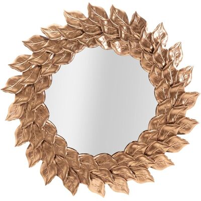 Oglinda de perete Glam Petal, Mauro Ferretti, Ø 73 cm, fier, aramiu Oglinda de perete Glam Petal, Mauro Ferretti, Ø 73 cm, fier, aramiu